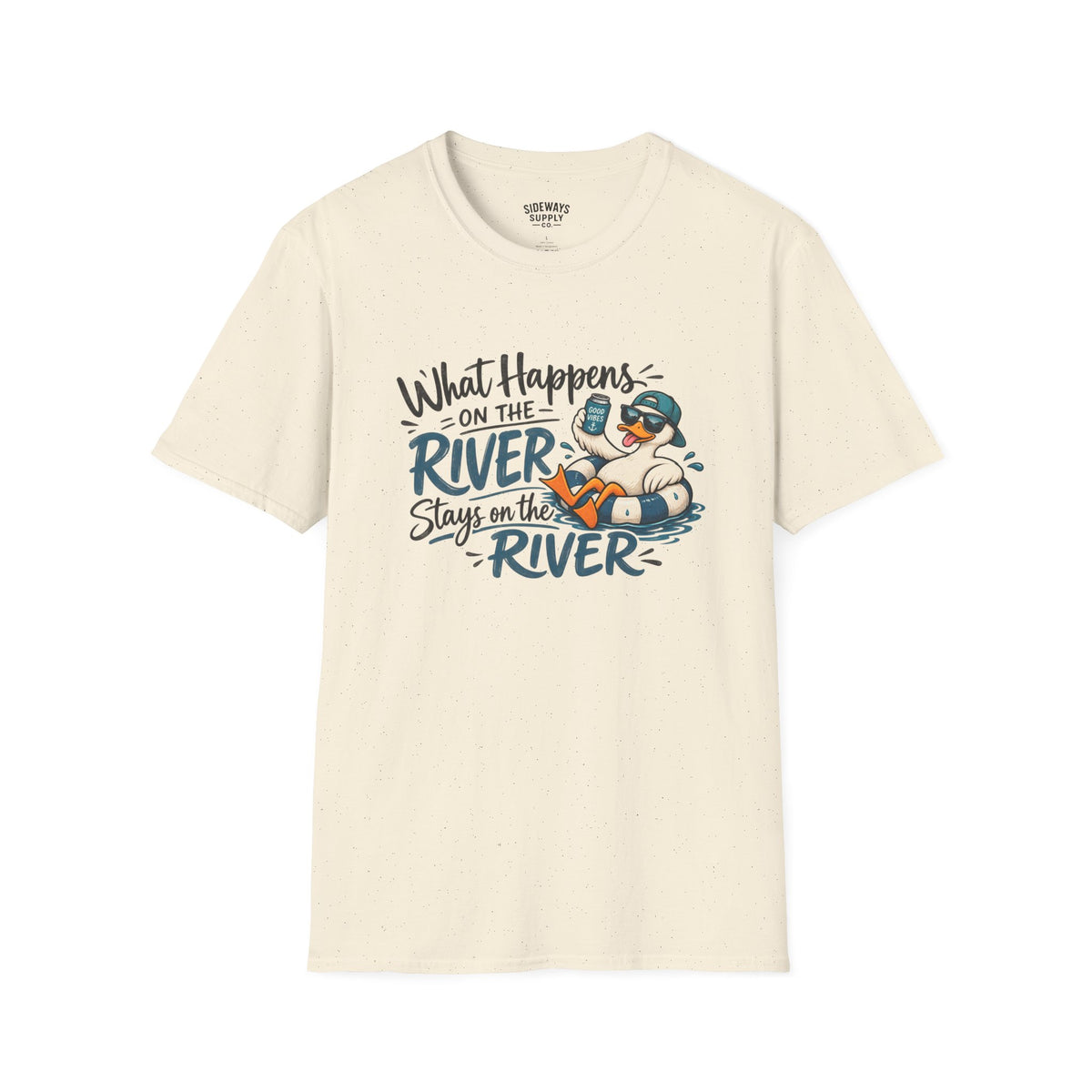 River Tubing T-Shirt - "What Happens on the River Stays on the River" Relaxed Float Life Tee