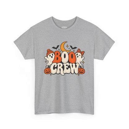 Boo Crew Halloween T-Shirt — Cute Ghosts, Pumpkins & Moon Graphic