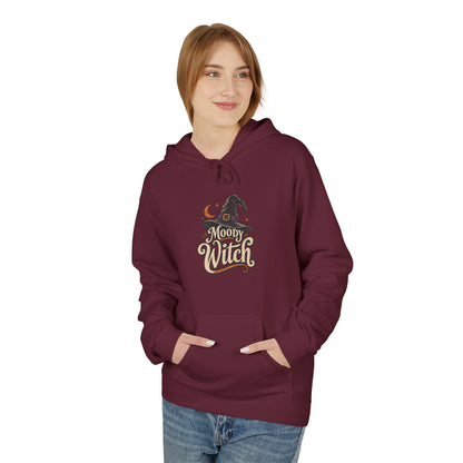 Moody Witch Hoodie — Retro Script Halloween Witch Graphic