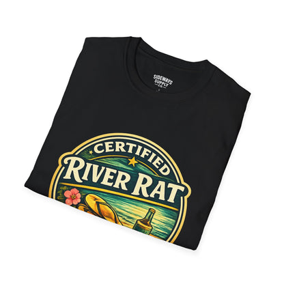 Certified River Rat T-Shirt — Kayak & Fishing Outdoor Tee (McGregor • Marquette)