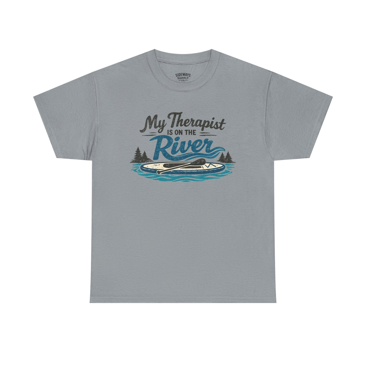 River Therapy T‑Shirt — "My Therapist Is on the River" Outdoor Fishing Tee