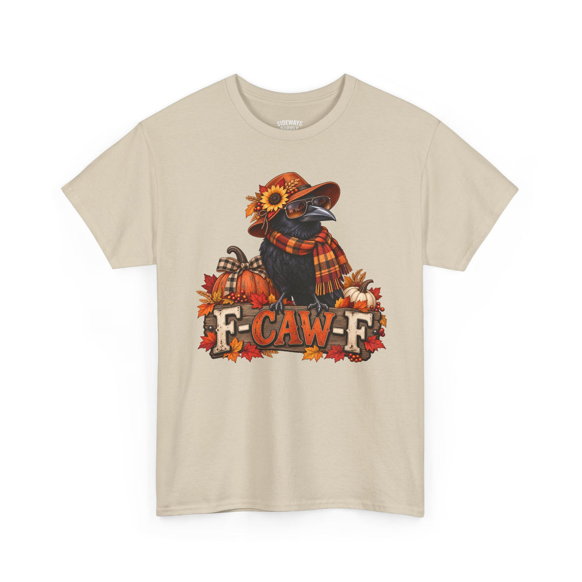 Fall Crow Tee — "F-CAW-F" Autumn Crow Pumpkin Shirt
