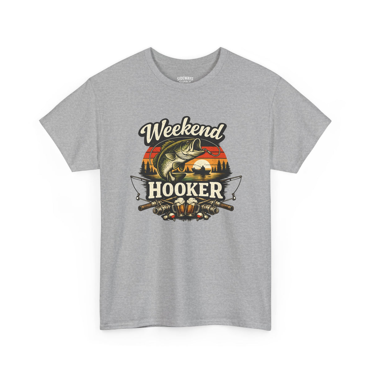 Weekend Hooker Fishing Tee — Unisex Bass Angler Graphic T-Shirt