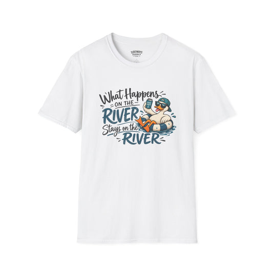 River Tubing T-Shirt - "What Happens on the River Stays on the River" Relaxed Float Life Tee