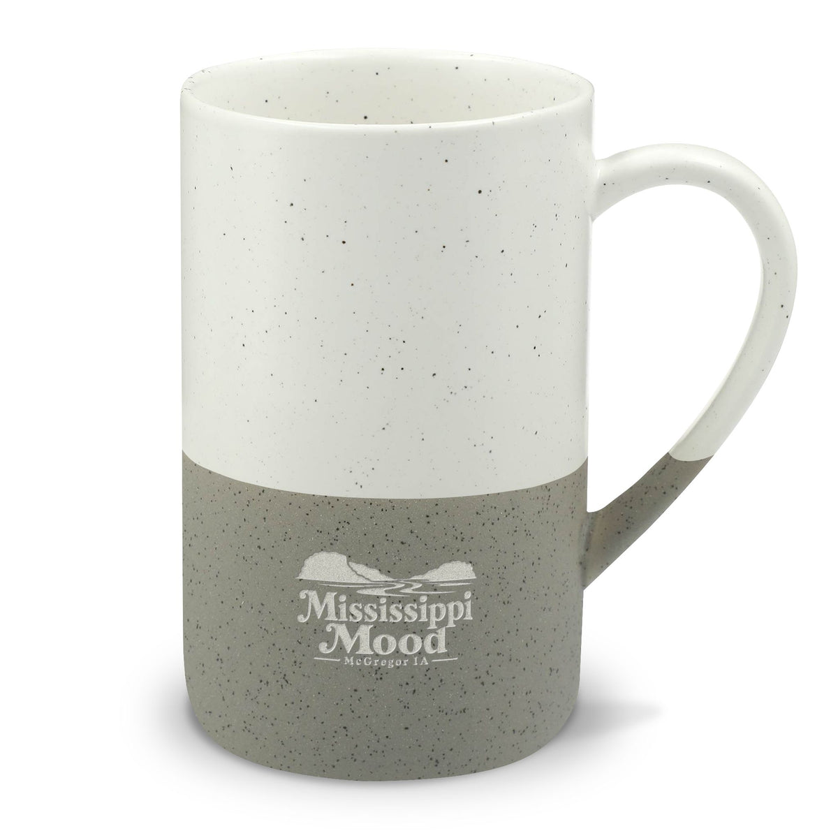 Speckled Ceramic 13oz Mug — Mississippi Mood Engraved Two-Tone Coffee Cup