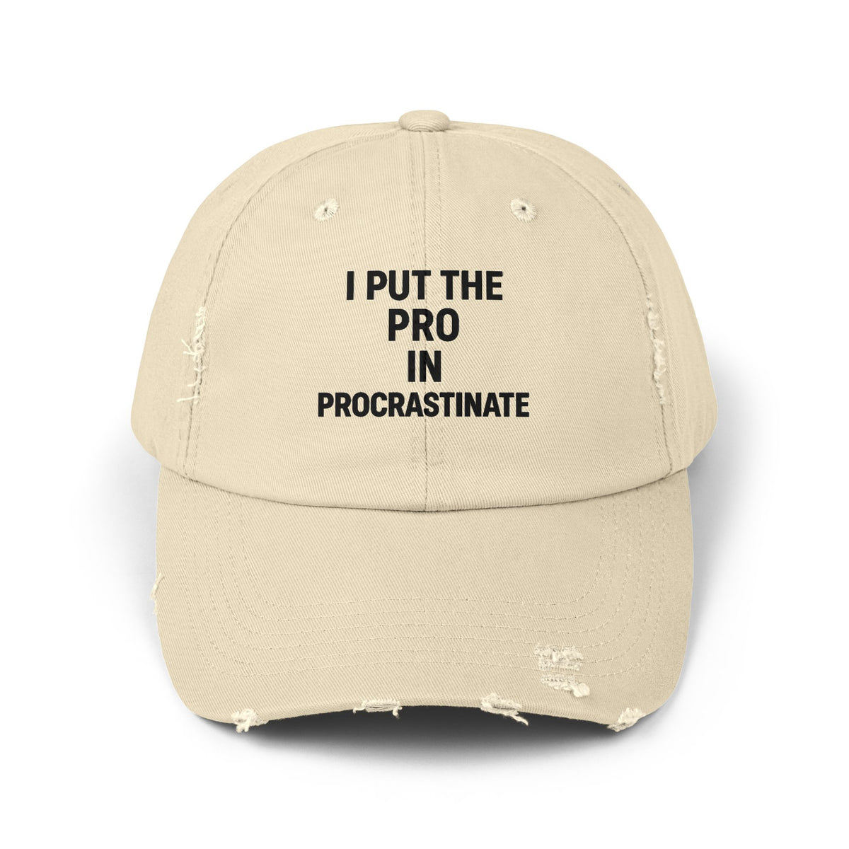 I Put the Pro in Procrastinate – Unisex Distressed Hat