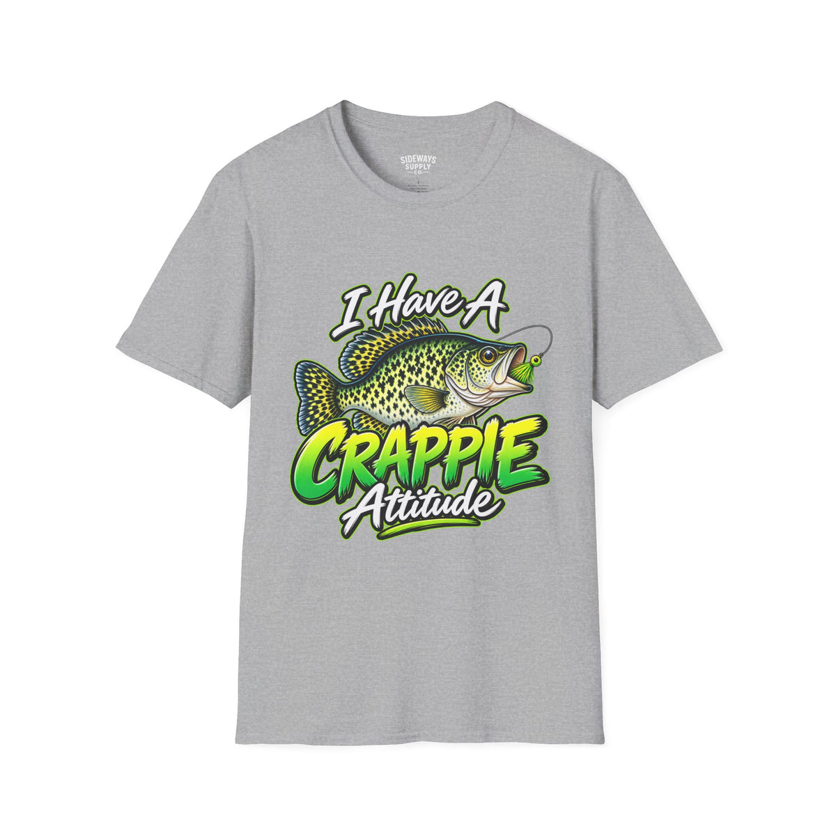 Crappie Attitude T-Shirt — "I Have A Crappie Attitude" Fishing Tee