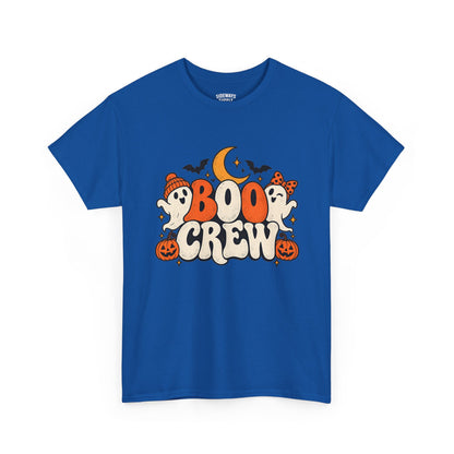 Boo Crew Halloween T-Shirt — Cute Ghosts, Pumpkins & Moon Graphic