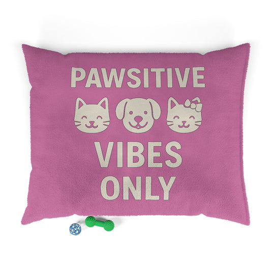 Pet Bed - Pawsitive Vibes Cozy Corner for Cats and Dogs