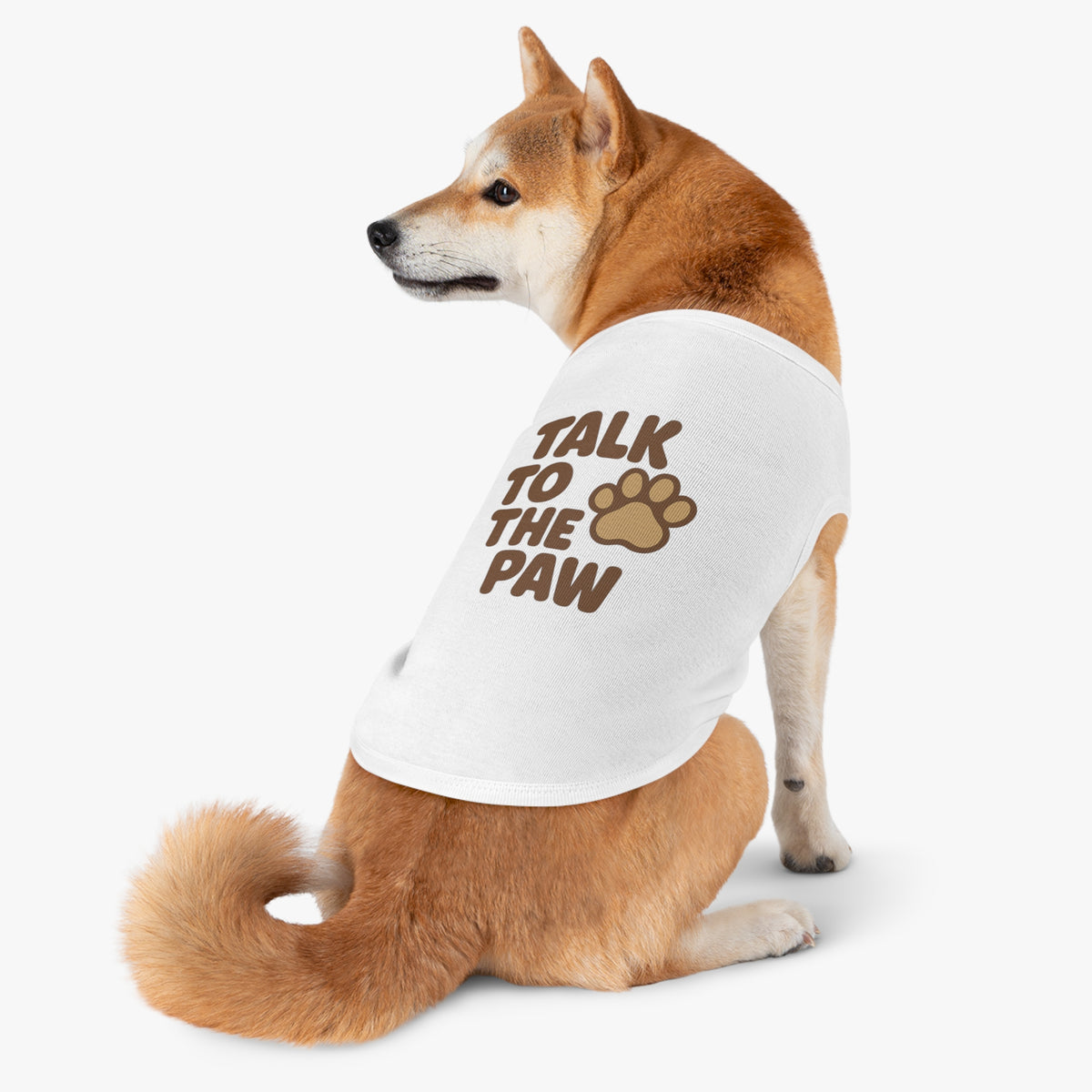 Talk to the Paw Pet Tank Top - Cute Dog Shirt, Funny Pet Apparel, Summer Wear, Gifts for Pet Lovers, Pet Fashion