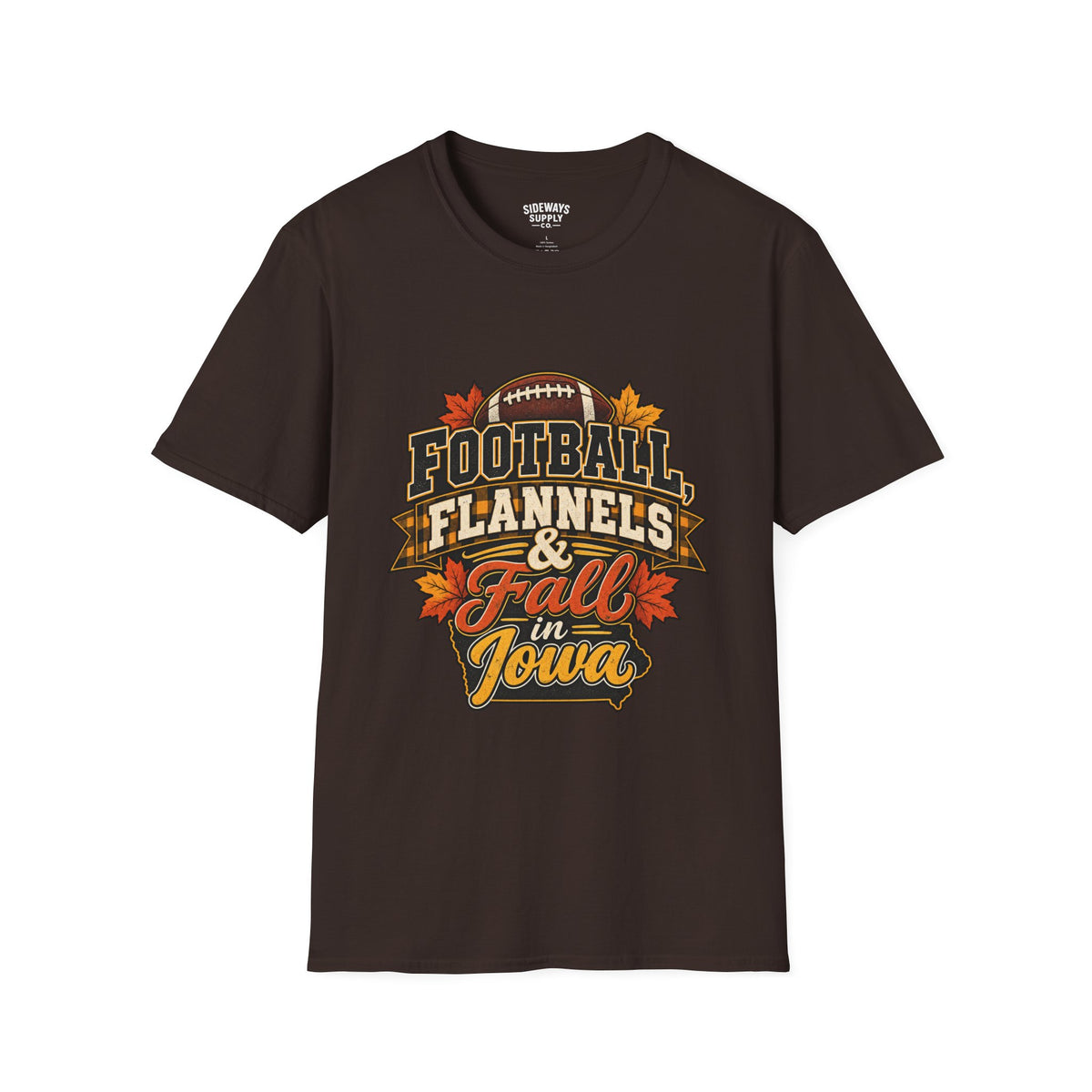 T-Shirt — Football, Flannels & Fall in Iowa Graphic Tee