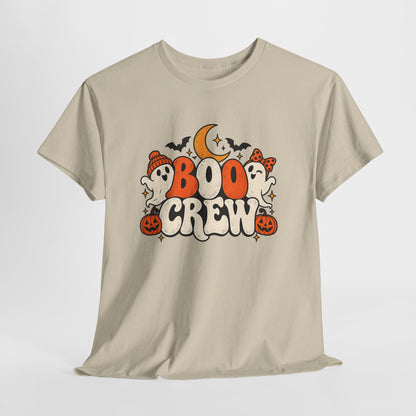 Boo Crew Halloween T-Shirt — Cute Ghosts, Pumpkins & Moon Graphic
