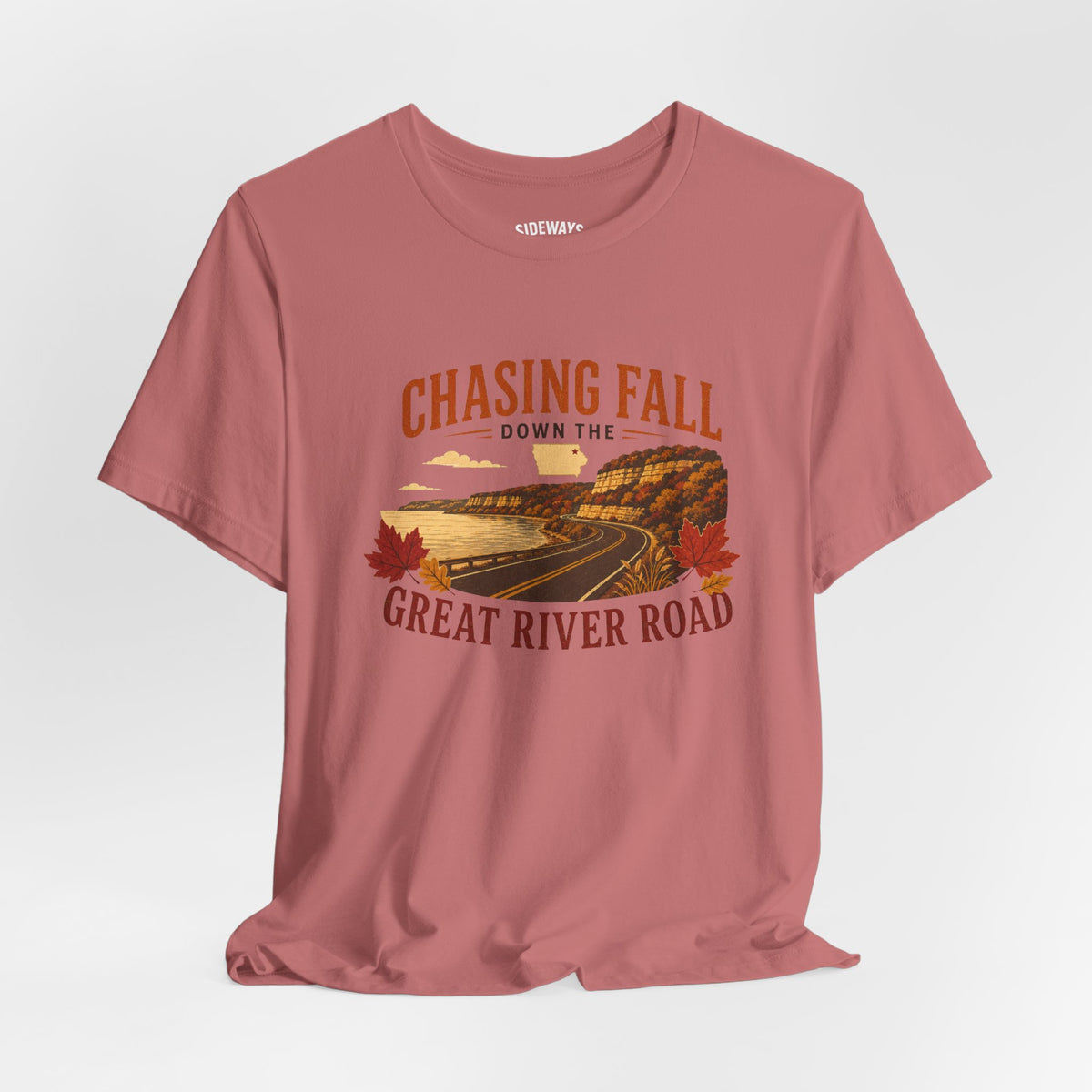 Chasing Fall Great River Road T-Shirt — Autumn Road Trip Tee