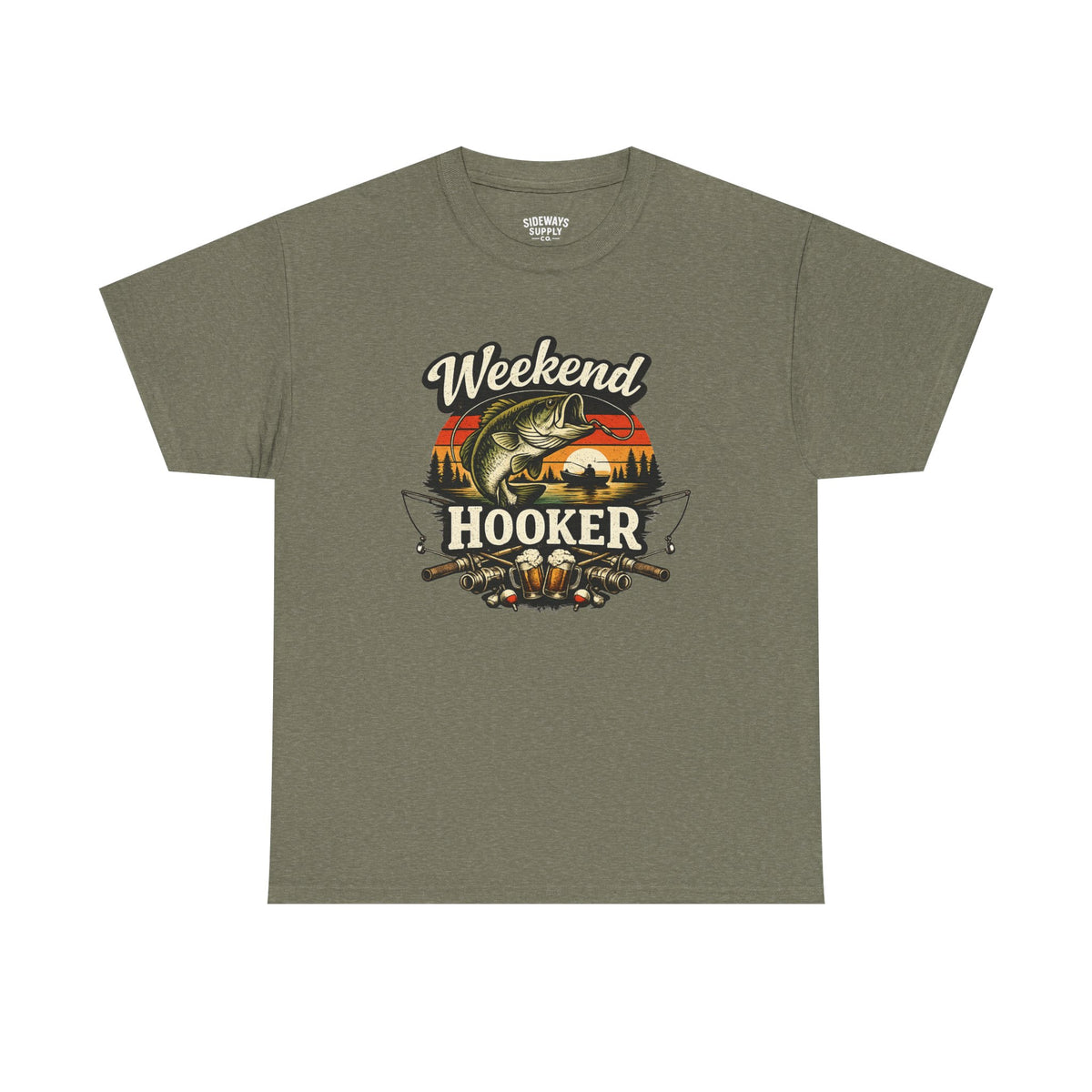 Weekend Hooker Fishing Tee — Unisex Bass Angler Graphic T-Shirt