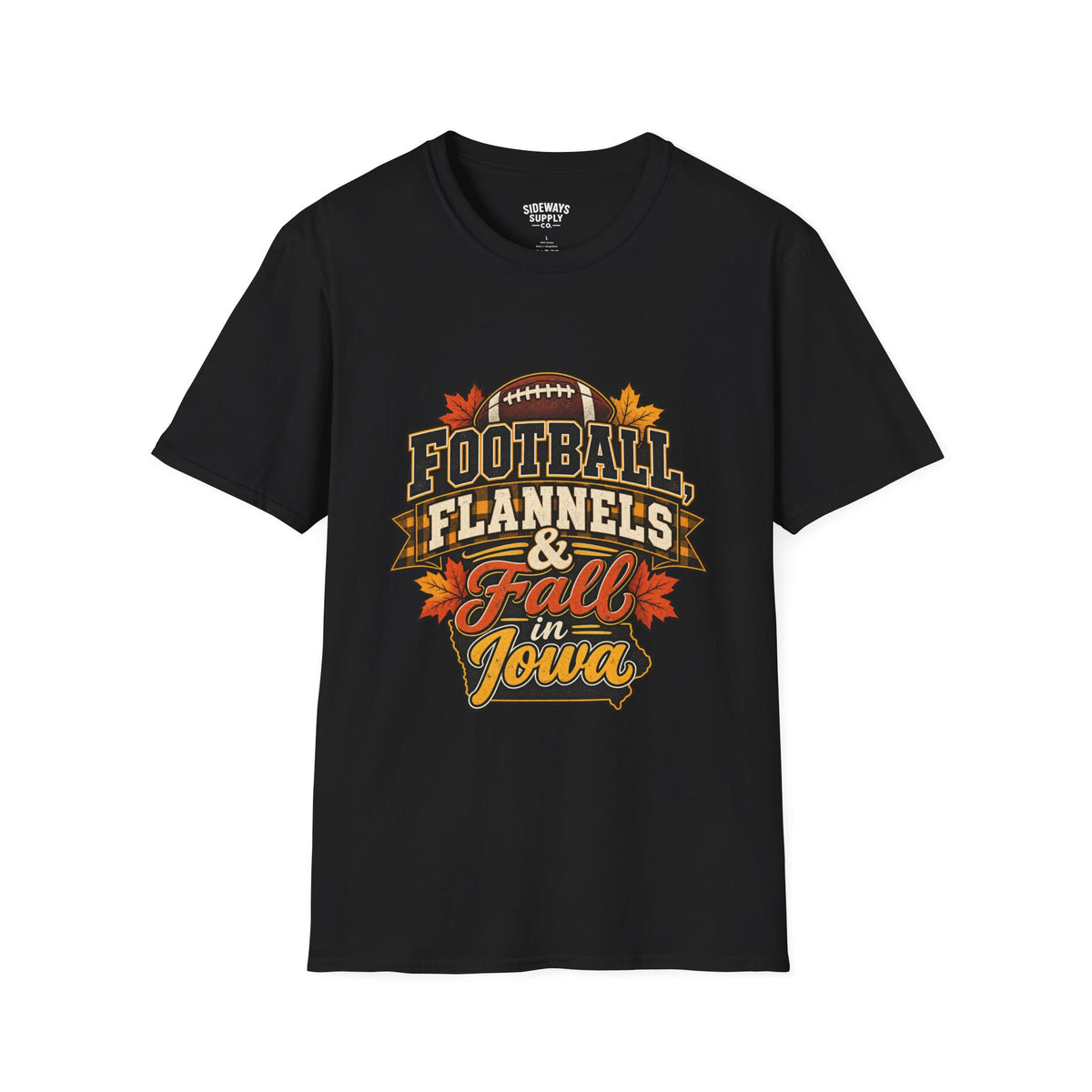 T-Shirt — Football, Flannels & Fall in Iowa Graphic Tee