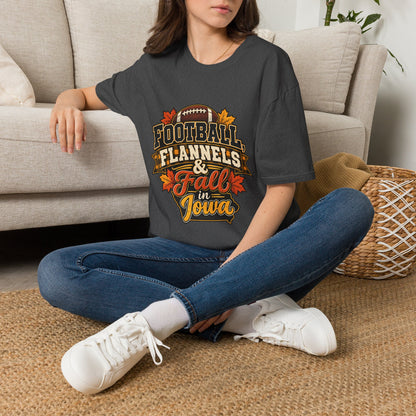T-Shirt — Football, Flannels & Fall in Iowa Graphic Tee