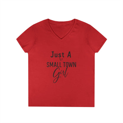 Just a Small Town Girl | V-Neck T-Shirt Rooted in charm. Ready for anything. 🌾
