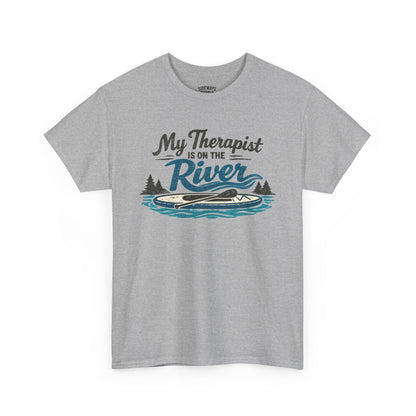 River Therapy T‑Shirt — "My Therapist Is on the River" Outdoor Fishing Tee