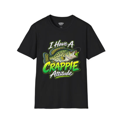 Crappie Attitude T-Shirt — "I Have A Crappie Attitude" Fishing Tee