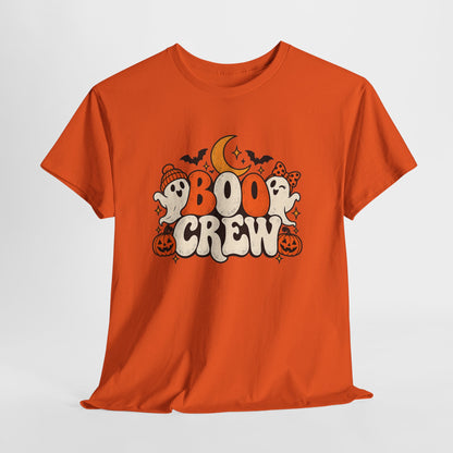 Boo Crew Halloween T-Shirt — Cute Ghosts, Pumpkins & Moon Graphic