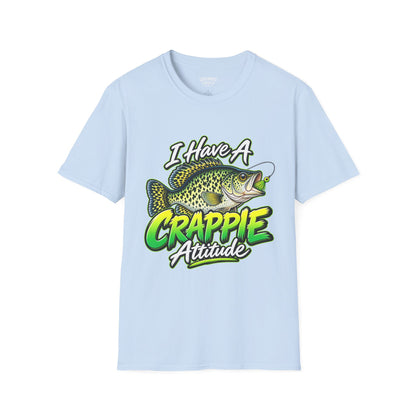 Crappie Attitude T-Shirt — "I Have A Crappie Attitude" Fishing Tee