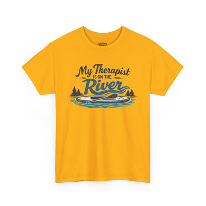 River Therapy T‑Shirt — "My Therapist Is on the River" Outdoor Fishing Tee
