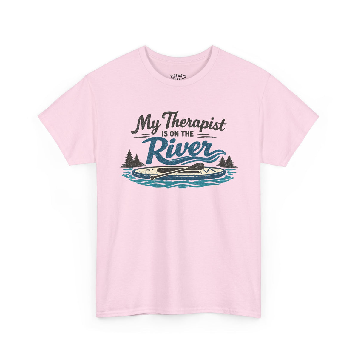 River Therapy T‑Shirt — "My Therapist Is on the River" Outdoor Fishing Tee
