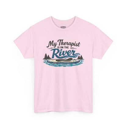 River Therapy T‑Shirt — "My Therapist Is on the River" Outdoor Fishing Tee