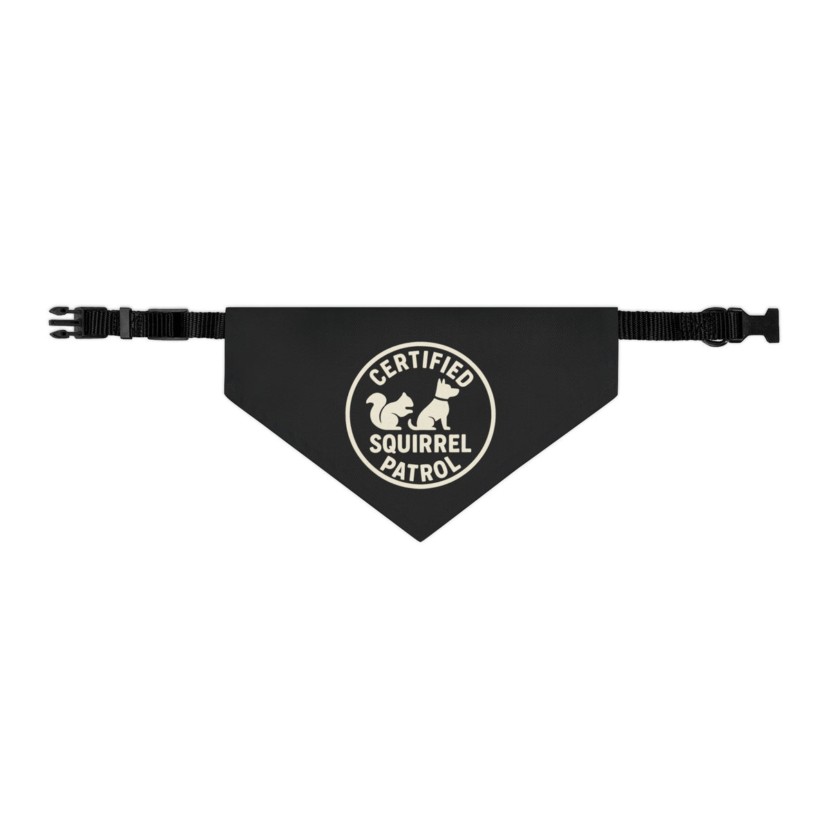 Certified Squirrel Patrol Pet Bandana, Dog Accessory, Fun Canine Gear, Pet Lover Gift, Dog Walker Fashion