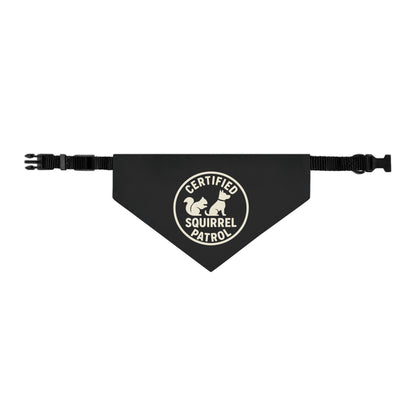 Certified Squirrel Patrol Pet Bandana, Dog Accessory, Fun Canine Gear, Pet Lover Gift, Dog Walker Fashion