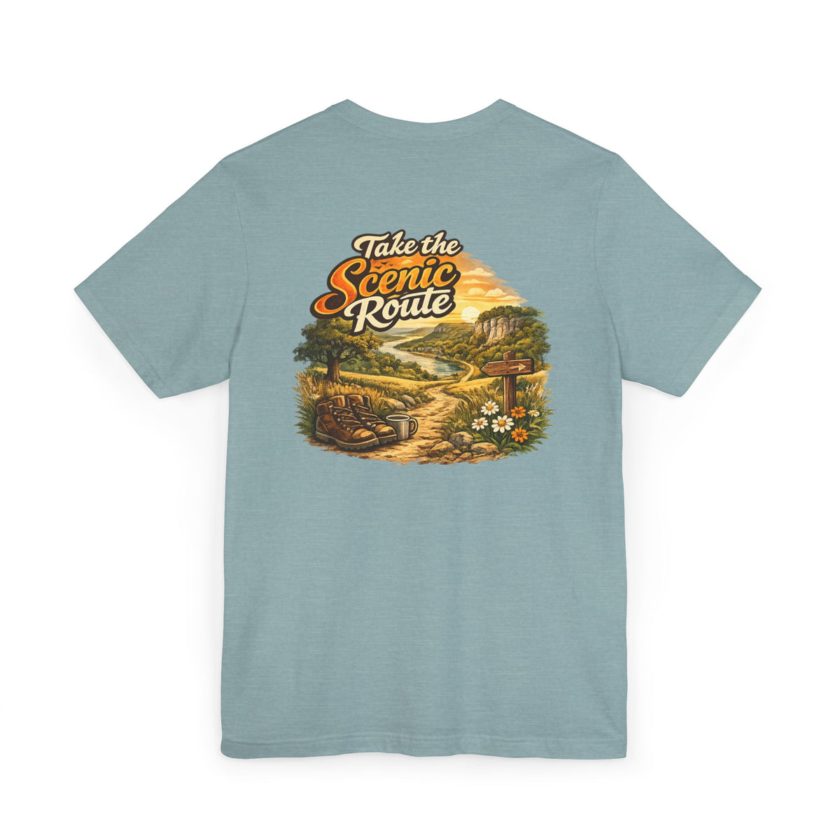 Take the Scenic Route T-Shirt — Vintage Nature Roadtrip Graphic Tee