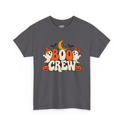 Boo Crew Halloween T-Shirt — Cute Ghosts, Pumpkins & Moon Graphic
