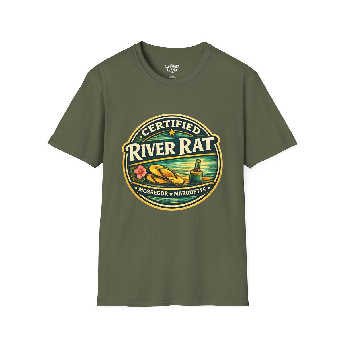 Certified River Rat T-Shirt — Kayak & Fishing Outdoor Tee (McGregor • Marquette)