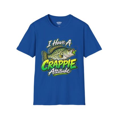 Crappie Attitude T-Shirt — "I Have A Crappie Attitude" Fishing Tee