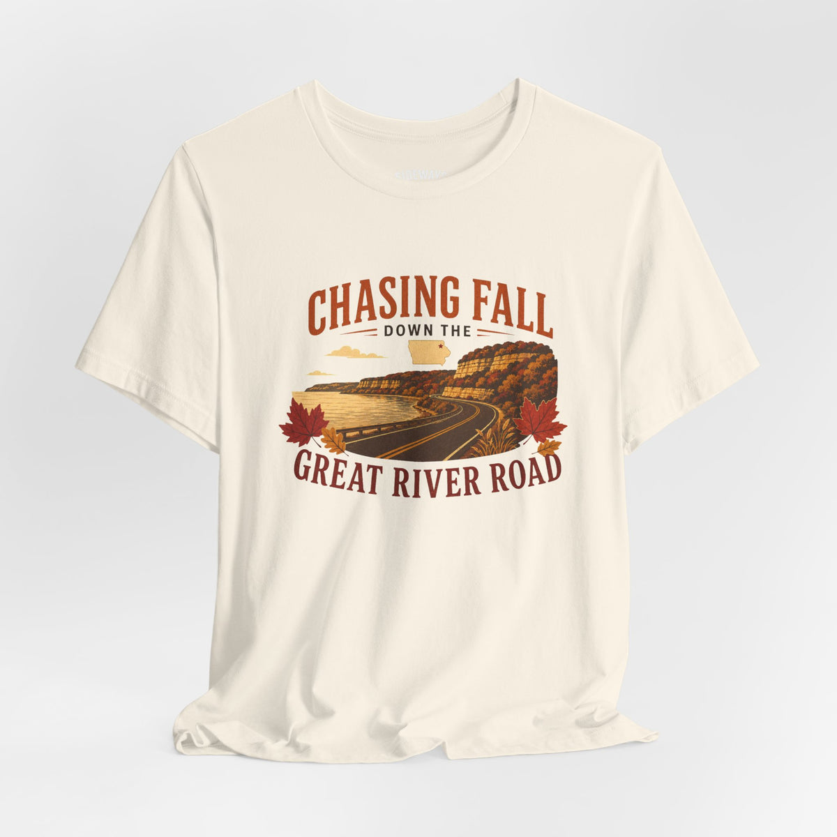 Chasing Fall Great River Road T-Shirt — Autumn Road Trip Tee