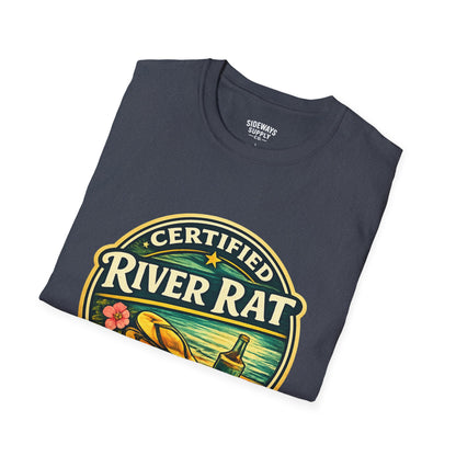 Certified River Rat T-Shirt — Kayak & Fishing Outdoor Tee (McGregor • Marquette)