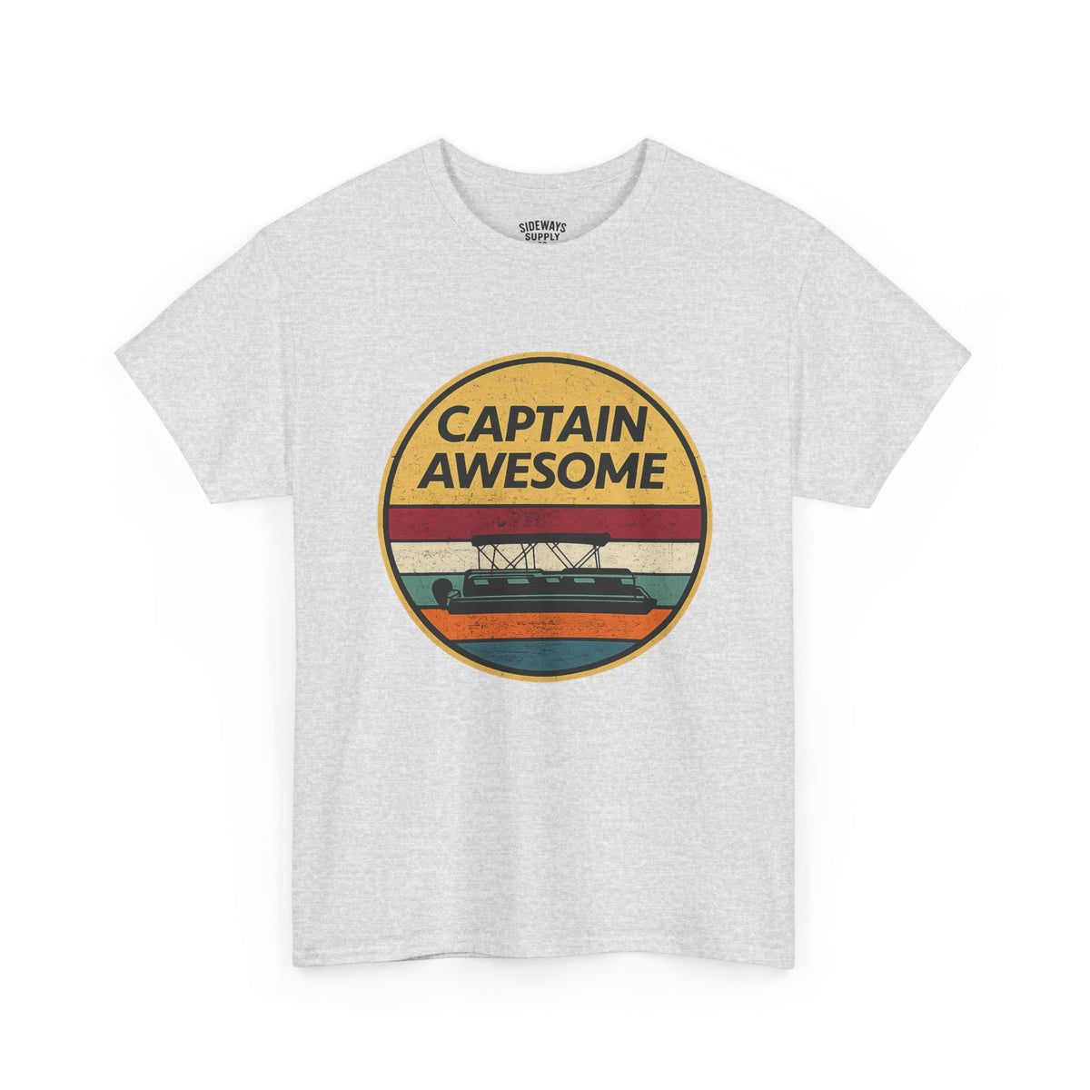 Captain Awesome Boat T-Shirt — Retro Nautical Tee for Boaters & Captain Gifts