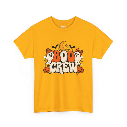 Boo Crew Halloween T-Shirt — Cute Ghosts, Pumpkins & Moon Graphic