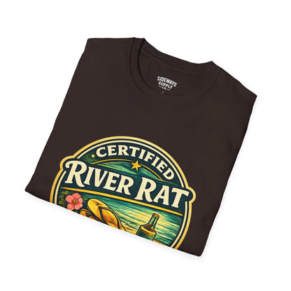 Certified River Rat T-Shirt — Kayak & Fishing Outdoor Tee (McGregor • Marquette)