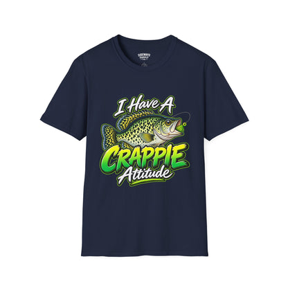 Crappie Attitude T-Shirt — "I Have A Crappie Attitude" Fishing Tee