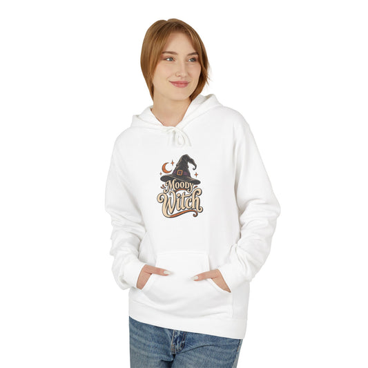 Moody Witch Hoodie — Retro Script Halloween Witch Graphic