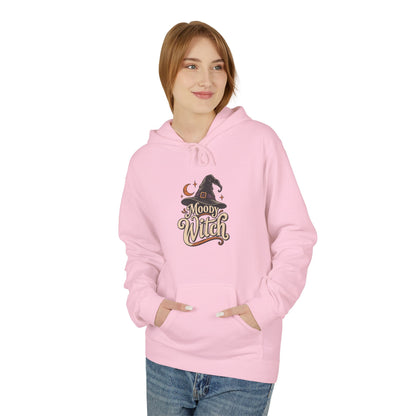 Moody Witch Hoodie — Retro Script Halloween Witch Graphic