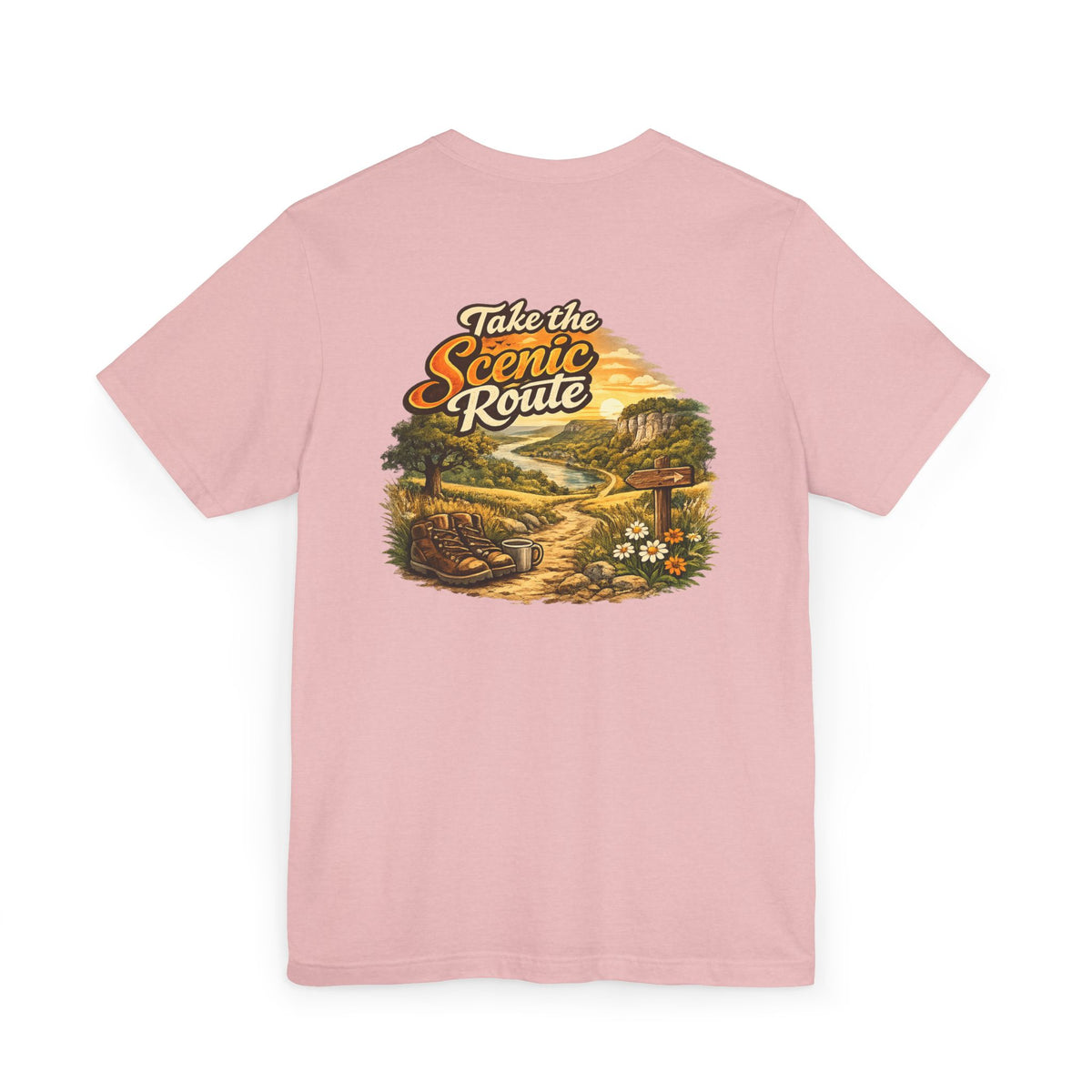 Take the Scenic Route T-Shirt — Vintage Nature Roadtrip Graphic Tee