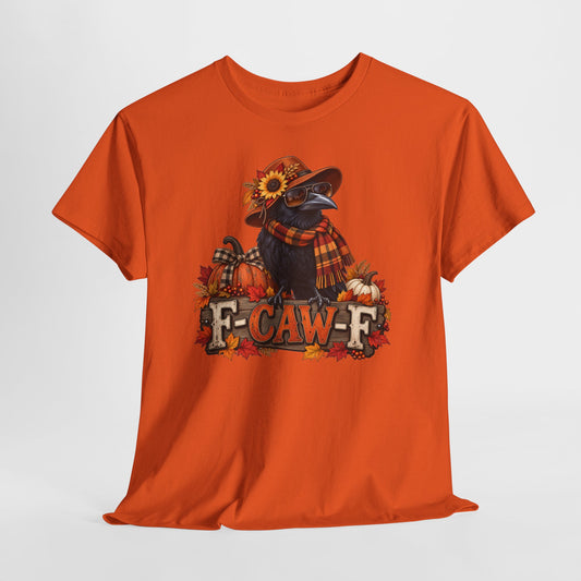 Fall Crow Tee — "F-CAW-F" Autumn Crow Pumpkin Shirt