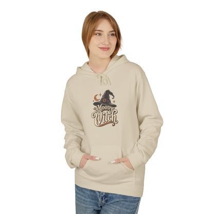 Moody Witch Hoodie — Retro Script Halloween Witch Graphic