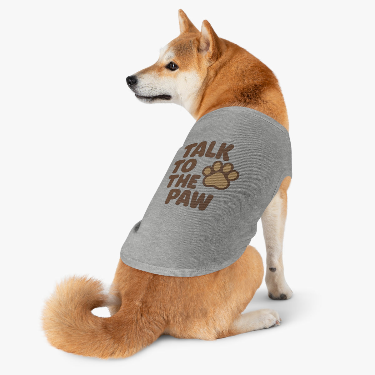 Talk to the Paw Pet Tank Top - Cute Dog Shirt, Funny Pet Apparel, Summer Wear, Gifts for Pet Lovers, Pet Fashion