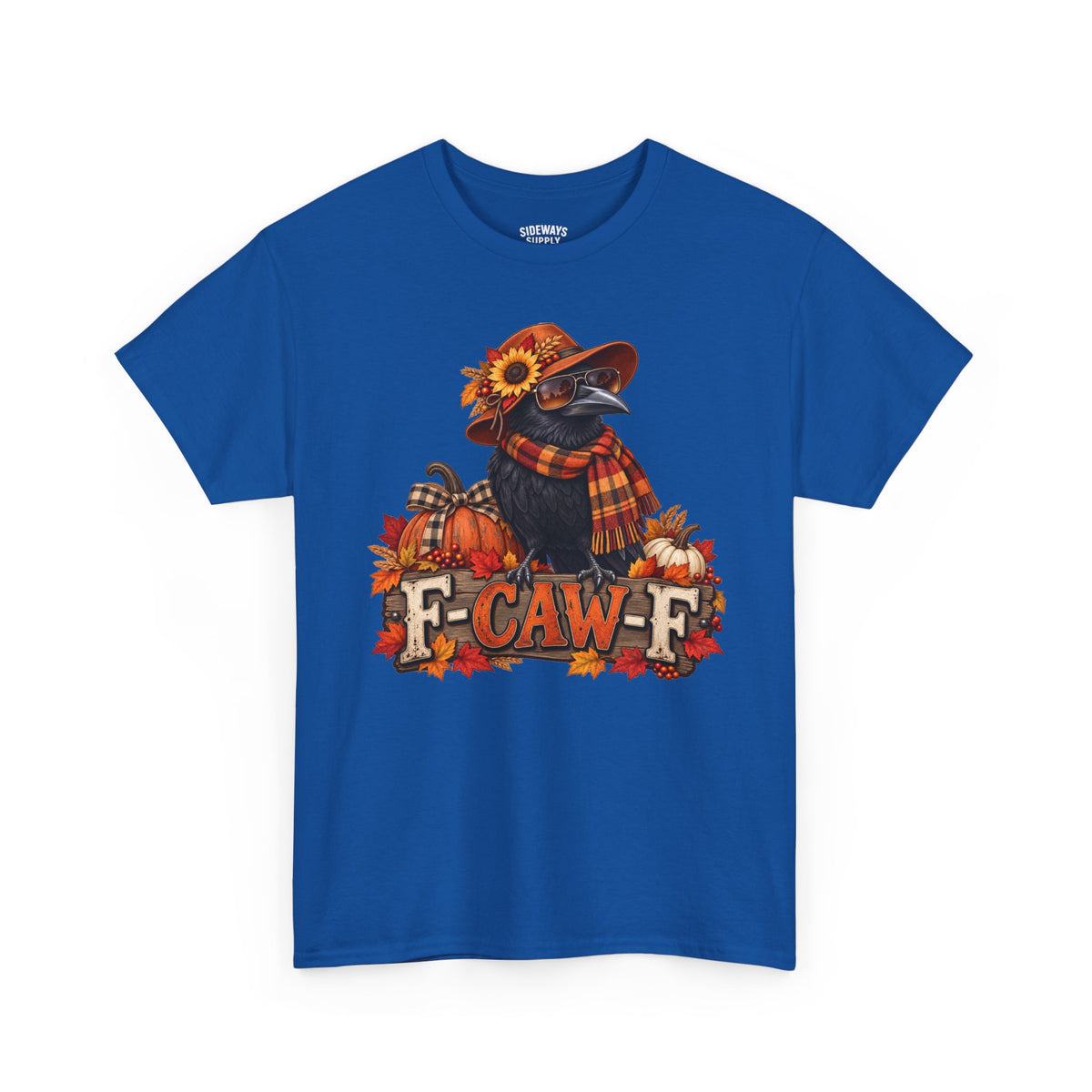 Fall Crow Tee — "F-CAW-F" Autumn Crow Pumpkin Shirt
