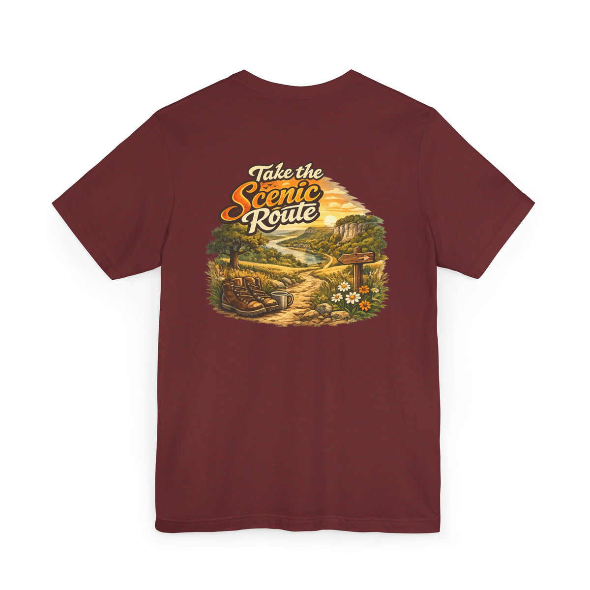 Take the Scenic Route T-Shirt — Vintage Nature Roadtrip Graphic Tee
