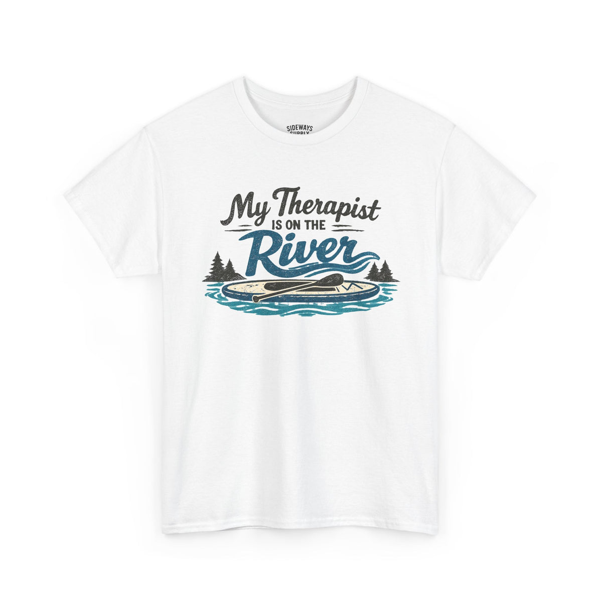 River Therapy T‑Shirt — "My Therapist Is on the River" Outdoor Fishing Tee