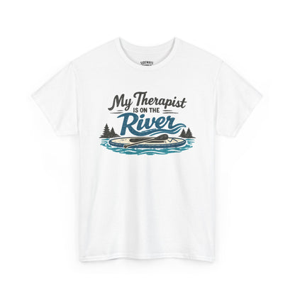 River Therapy T‑Shirt — "My Therapist Is on the River" Outdoor Fishing Tee